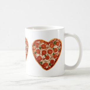 Taza De Café pizza en forma de corazón