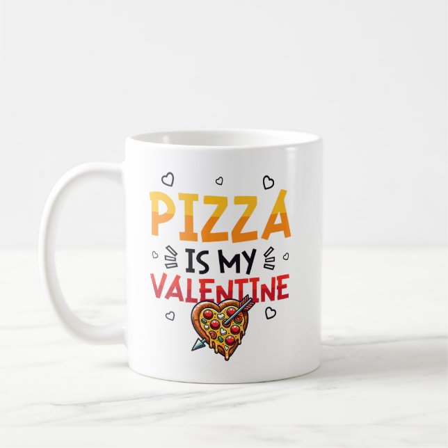 Taza De Café Pizza es mi Valentine Pizza Lover Premium (Izquierda)