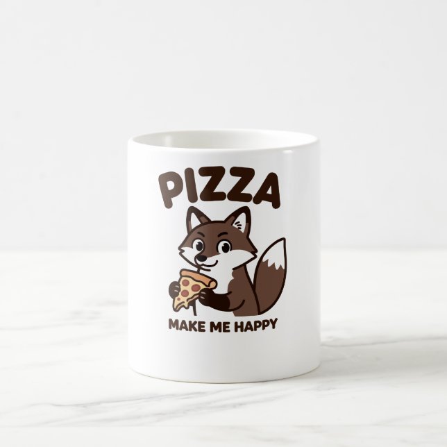 Taza De Café Pizza Make Me Happy (Centro)