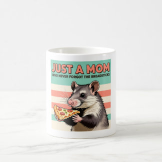Taza De Café Pizza Mom Retro Opossum Humor Poster