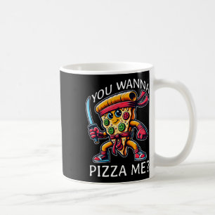 Taza De Café Pizza Ninja Estilo Karate Quieres Pizzarme Tee Fo