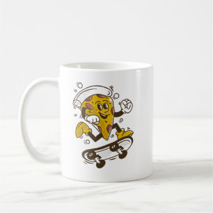 Taza De Café Pizza Skateboard Carácter de pizza Personalizado