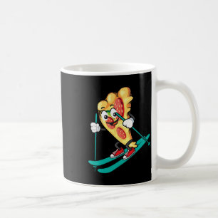 Taza De Café Pizza Slice En Esquí Guay Trigo Dough Pie Amantes 