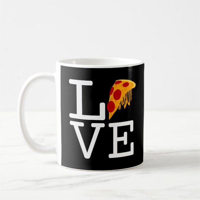 Taza De Café Pizza Slice Love (Izquierda)