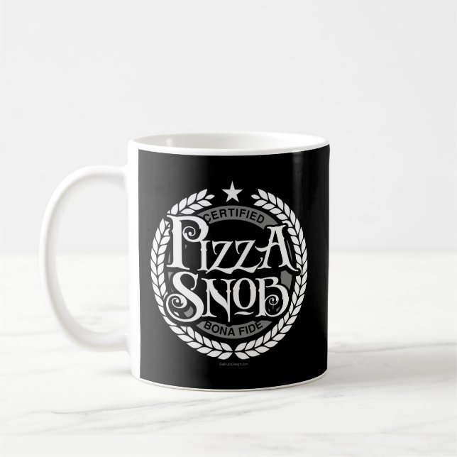 Taza De Café Pizza Snob - divertido amante de la pizza (Izquierda)