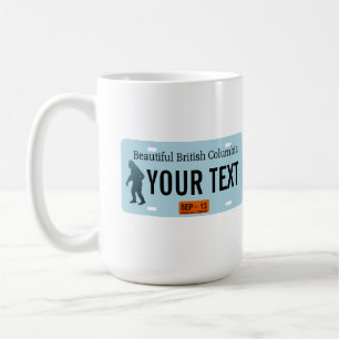 Taza De Café Placa de la Columbia Británica Sasquatch