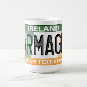 Taza De Café Placa de licencia para Personalizado de Irlanda de