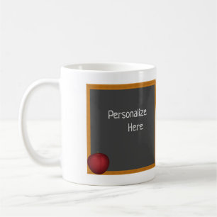 Taza De Café Placa de papel con acento Apple personalizada con 
