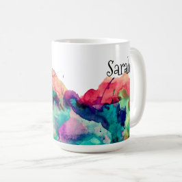 Taza De Café Placa de pintura coloreada personalizada 2