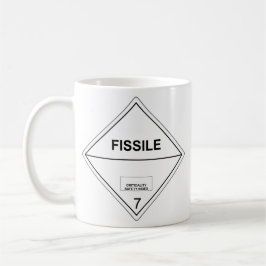 Taza De Café Placa de transporte de material fisible radiactivo