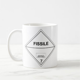 Taza De Café Placa de transporte de material fisible radiactivo