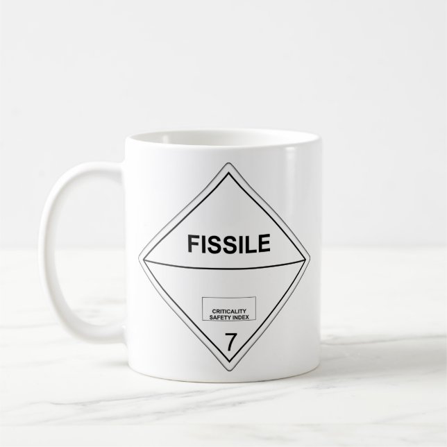 Taza De Café Placa de transporte de material fisible radiactivo (Izquierda)