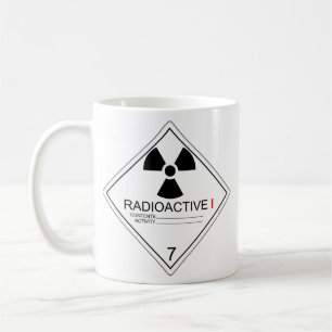 Taza De Café Placa de transporte radiactiva Cat 1 Mug