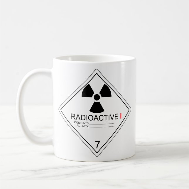 Taza De Café Placa de transporte radiactiva Cat 1 Mug (Izquierda)
