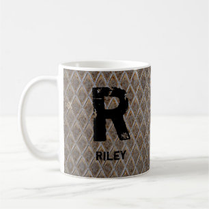 Taza De Café Placa de verificación de cambio inicial O P Q R S