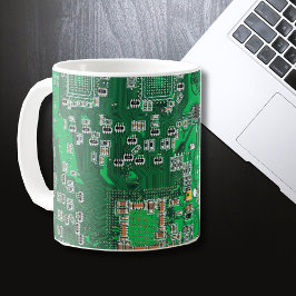 Taza De Café Placa del circuito impreso para el circuito verde