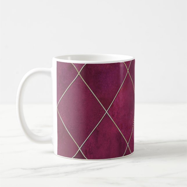 Taza De Café Placa geométrica de arglos: oro de acuarela (Izquierda)