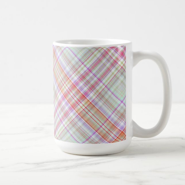 Taza De Café Placa geométrica rosa nativa verde (Derecha)