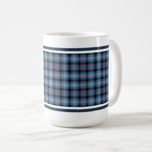 Taza De Café Placa irlandesa azul Fitzgerald Tartan