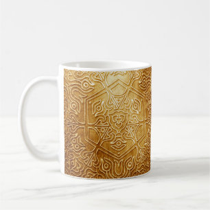Taza De Café Placa Metalizado Ornate Classic