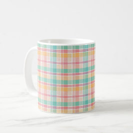 Taza De Café Placa Multicolor a cuadros