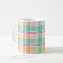 Taza De Café Plaid de cuadros multicolor