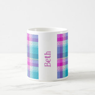 Taza De Café Plaid Decorativo