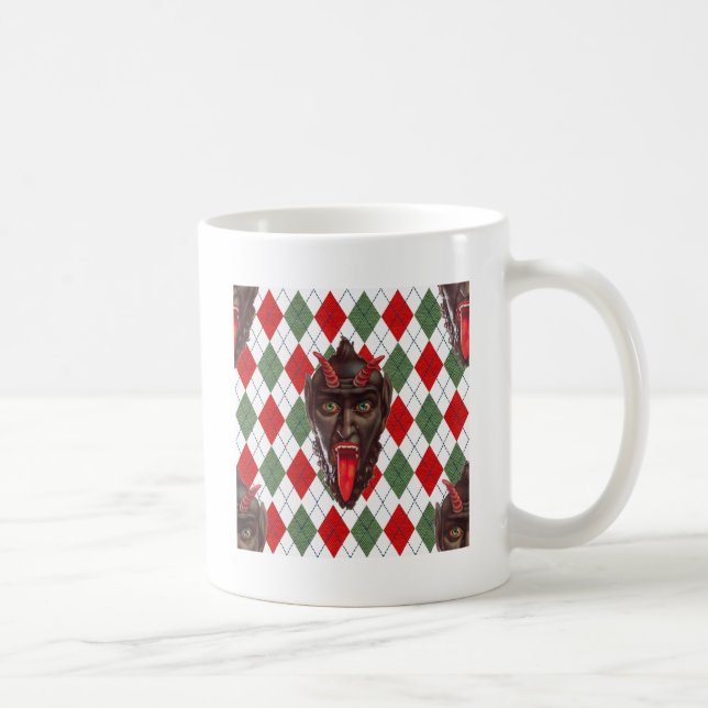 Taza De Café plaid navidades krampus (Derecha)