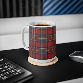 Taza De Café Plaid Rustic Red Stewart Birthday Tartán
