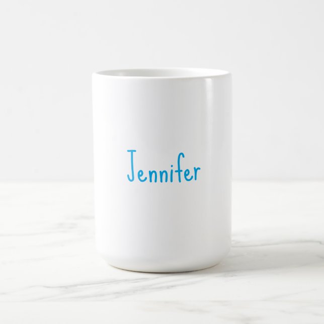 Taza De Café Plain Minimalist Professional Casual Handwriting (Centro)