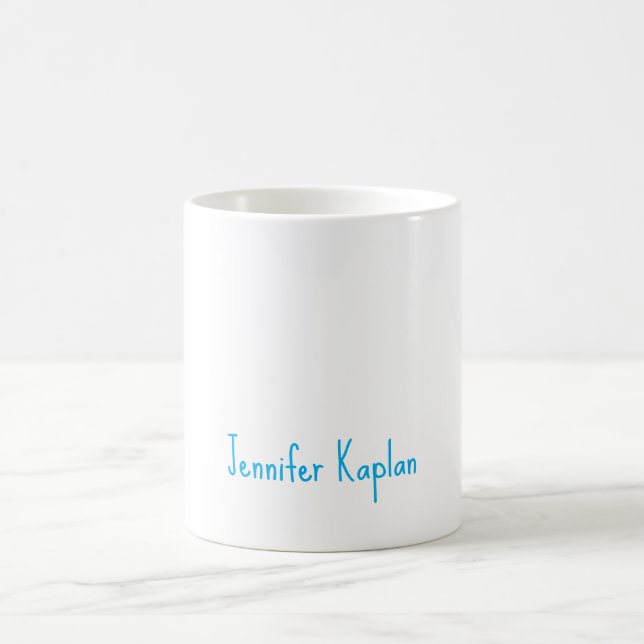 Taza De Café Plain Minimalist Professional Casual Handwriting (Centro)
