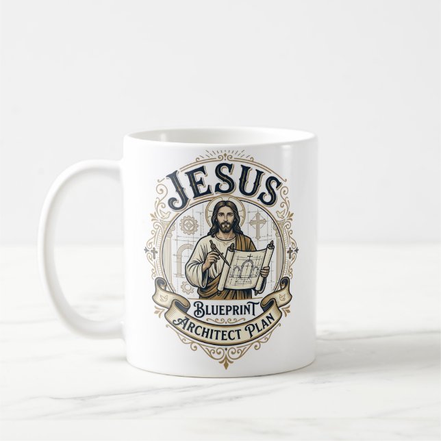 Taza De Café Plan Arquitecto Jesus Blueprint Plan Arquitecto Je (Izquierda)