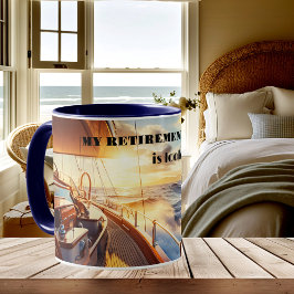 Taza De Café Plan de Jubilación de Barcos Marinos