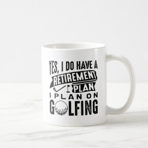 Taza De Café Plan de jubilación de golf