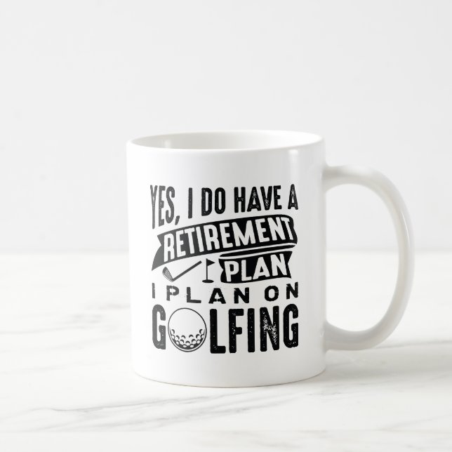 Taza De Café Plan de jubilación de golf (Derecha)