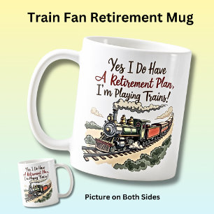 Taza De Café Plan de jubilación del tren de vapor vintage