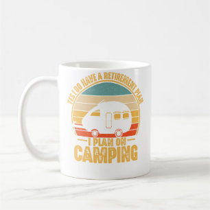 Taza De Café Plan De Jubilación En Divertido Campamento Rv Viaj