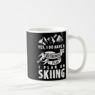 Taza De Café Plan de Jubilación Esquí Esquí Jubilación Regalo G