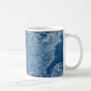 Taza De Café Plan de mapas de EE. UU.