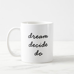 Taza De Café Plan de Sueño Hacer Moderno Minimalista Estilo Scr