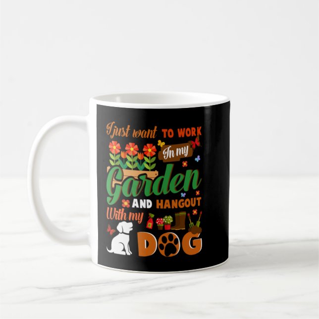 Taza De Café Plan Mascota de Gardener Dog Lover Gardener Garden (Izquierda)
