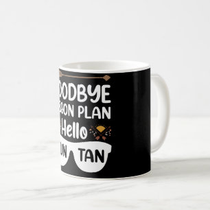 Taza De Café Planes de Lecciones Adiós Hola Bronceado Verano de
