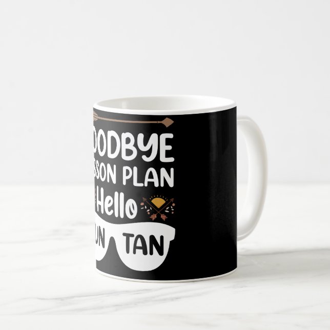 Taza De Café Planes de Lecciones Adiós Hola Bronceado Verano de (Anverso derecho)