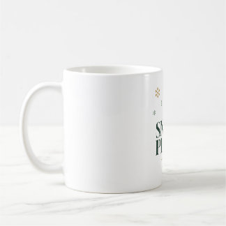 Taza De Café Planes de Nieve Hoy Tipografía de Copo de Nieve de