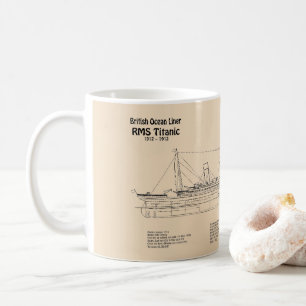 Taza De Café Planes de trazado de buques Titanic RMS SD