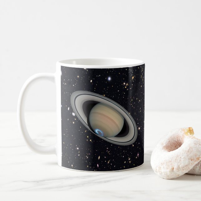 Taza De Café Planet Saturn Starry Sky (Con donut)