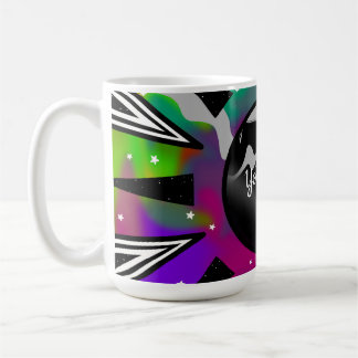 Taza De Café Planeta psicodélico de Tie-Dye y diseños abstracto
