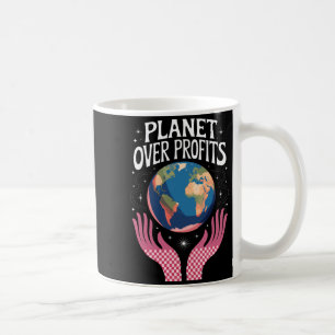 Taza De Café Planeta Sobre Ganancias La Tierra El Cambio Climát