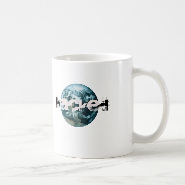 Taza De Café Planeta Tierra hackeada (Derecha)