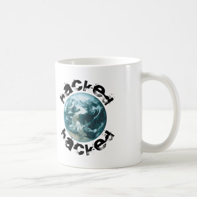 Taza De Café Planeta Tierra hackeada (Derecha)
